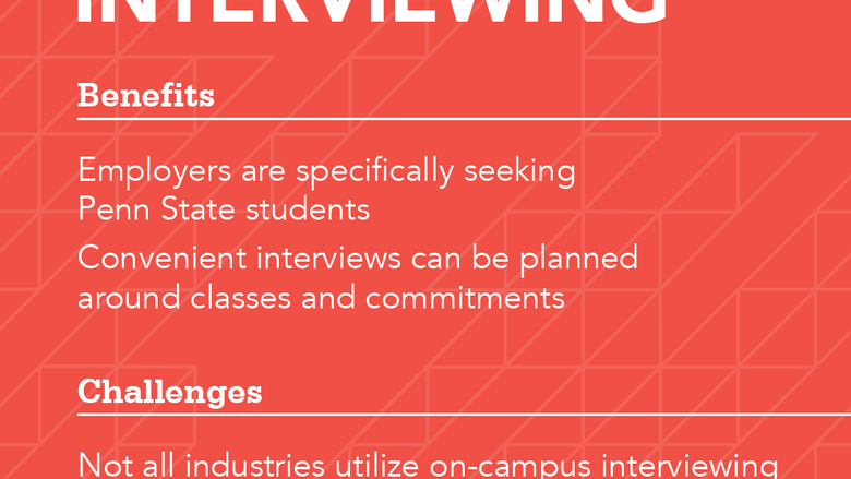 Website Banner Job Search On-Campus Interviewing Image