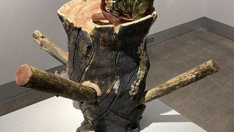 Sculpture of a tree stump