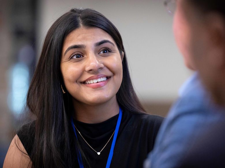 student smiling