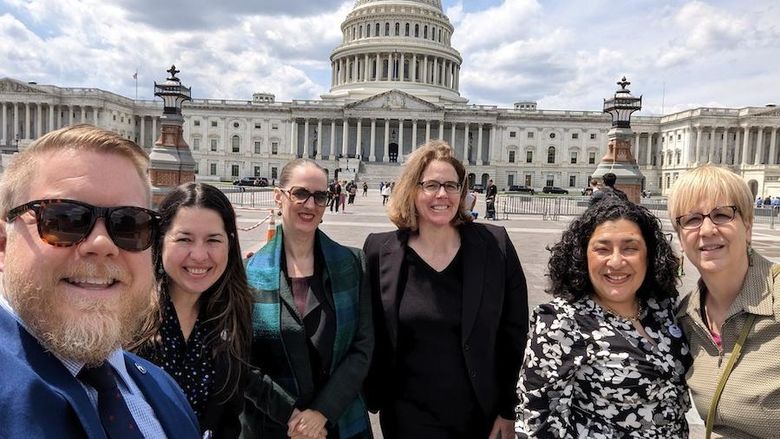 Penn State researchers at COSSA Day outside of Capital Building