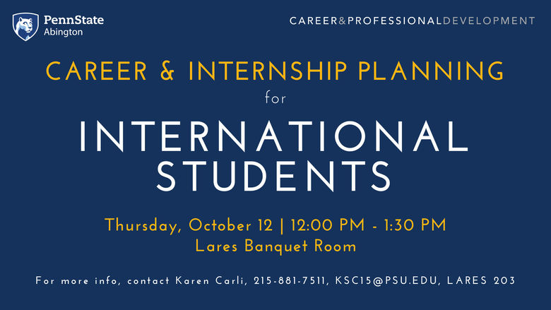 Career & Internship Planning for International Students